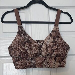 Offline Snake Print Brown Sports Bra